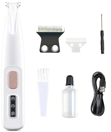 Tondeuse Patounet,Patounet Tondeuse Pour Chat – Tondeuse Électrique De Précision Ultra-Silencieuse, Lames Sûres Et Hypoallergéniques, Ne Blessera Pas Votre Chat, Rechargeable