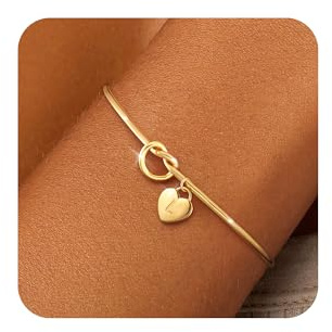 ZOERAY Pulsera Mujer Plata Oro Impermeable 18K Dorado Pulsera Personalizada Amor Corazón Nudo con Letras A-Z Colgante Ajustable Pulseras para Parejas Amistad Joyería Regalos Mujeres Niñas Freundin