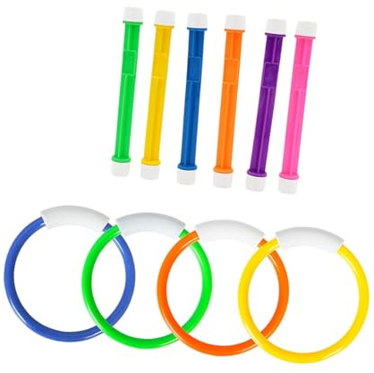 ICDKOYK Juguetes para Piscina para niños con Coloridos Juguetes de Buceo, Juego de Anillos Buceo, Juegos Entrenamiento acuático Que garantizan un Largo Tiempo y Resistencia contra daños por Agua. Los