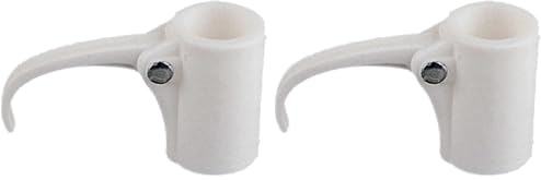 Cao - Accessoires pour Parasol en Plastique - Couleur Blanc - Diamètre ø intérieur 2,4 cm (Lot de 2)