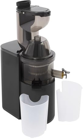 Loobiiny Exprimidor eléctrico de 500 ml, con gran apertura de llenado, funcionamiento lento 98,5 %, 800 W, silencioso, exprimidor de frutas para verduras y frutas, fácil de limpiar