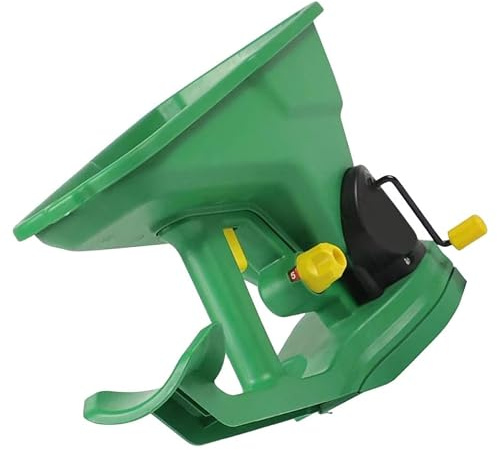 MAJORMENCH Épandeur de Semences Portatif Vert en Plastique Léger | Fertiliser les Cultures, Usage Agricole, Format Manuel Compact, Outil de Semis Portable