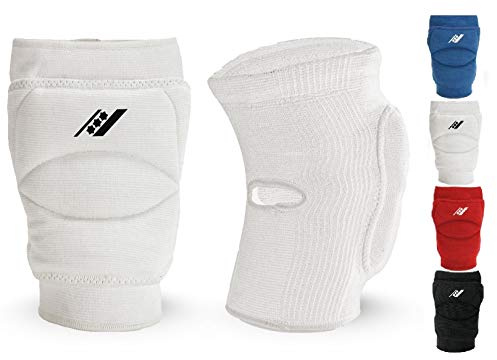 Rucanor Smash Knieschoner, 2 Stück Knieschutzer für Sport, Kniepolster mit Seitenaufprallsystem, Polyster, Unisex, XL, Weiß