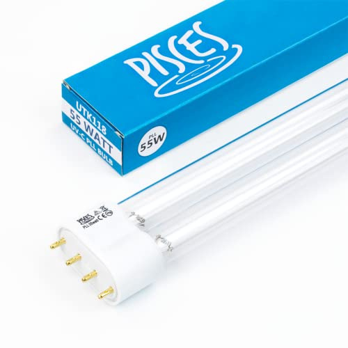Pisces 55w Watt Replacement UV PLL Pond Bulb Spare 528mm UVC Lamp for Filter