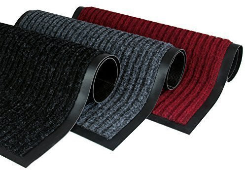 Rapid Teck® Türmatte Fußmatte Grau 90cm x 150cm Fußabtreter Schmutzmatte Schmutzfangmatte Türvorleger Matte