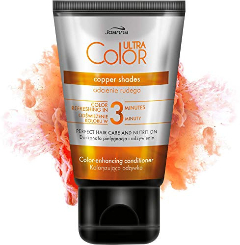 Joanna Ultra Color – Acondicionador de protección del color para pelo rojo y cobre natural y teñido – Hidratante – Refresque e intensifica el color en 3 minutos – 100 ml