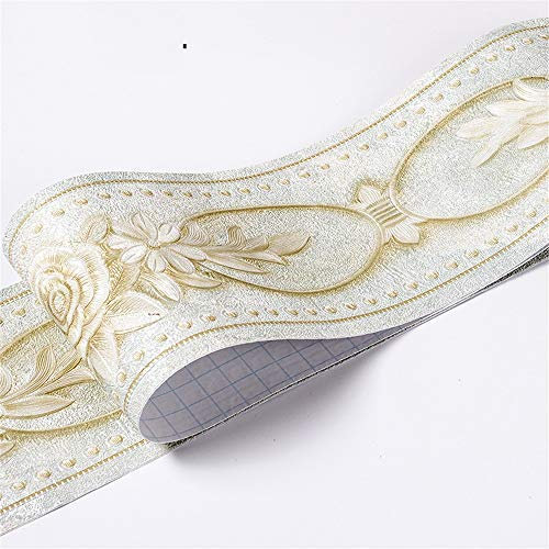 Bordüre Selbstklebend PVC Tapete Aufkleber,Wandtattoo,Wasserdichte Bad Bordüre Stciker,Wandbordüre fur Küche, Badezimmer, Wand Decor (#6)