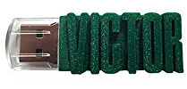 Clé USB Personnalisée (de 8 Go à 64 Go) avec Votre Texte - Couleur au Choix - Clé USB Prénom - USB 3.0 (32 Go, Vert Pailleté)