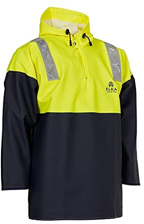 Elka 177104041006 Industrielle Angelkittel Fluo Gelb/Navy XL