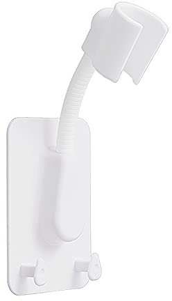 Soporte Para Cabezal de Ducha, sin Taladrar, Ajustable 360°, Soporte para Cabezal de Ducha Accesorios de Baño, Blanco