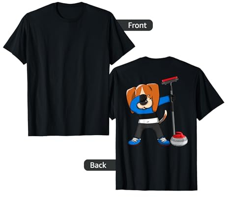 Dabbing Beagle Estonia Curling Lovers Jersey Winter Sports T-Shirt