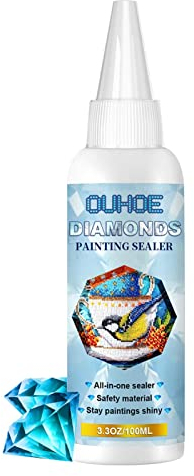 Rben Sealer 100ML | 5D Art Kleber,100 ml Diamond Drawing Sealer für Glanzeffekt und dauerhaften Halt, für -Bastelarbeiten