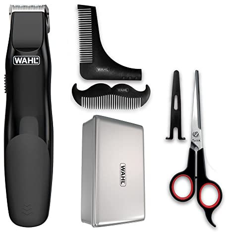 Wahl Beard Grooming Kit - Trimmer, Oil, Care Set - Gifts for Men - Stubble Trimmer