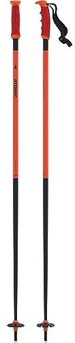 ATOMIC REDSTER Skistöcke - Länge 125 cm - Zuverlässiger 4* Aluminium Skistock - Ergonomischem Griff am Stock - Hochwertige Skistecken für Racer - Stöcke mit 60mm-Pistenteller, Red