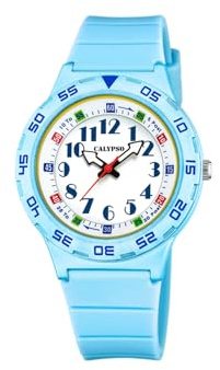 Calypso Orologio Analogico Bambino in Caucciù Blu - Movimento al Quarzo - Orologio Infantile - Vetro ad Alta Resistenza - Resistente all’Acqua 10 ATM K5828/2