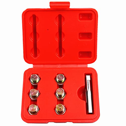 BestsQ Oil Drain Plug Tap Thread Repair Kit Oil Pan Screws Rethread Tool M13 x 1.5MM