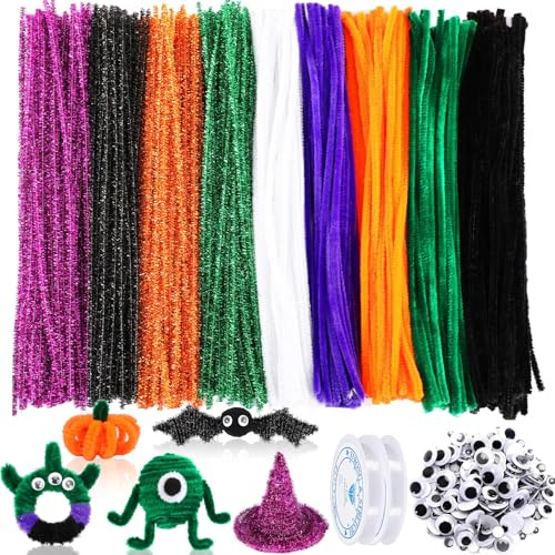 UPINS 570pcs Halloween Pipe Cleaners Craft Supplies for DIY Handmade