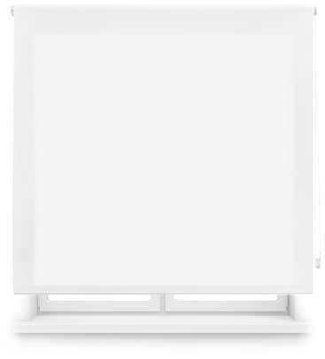 Blindecor Transparentes Rollo nach Maß, Rollo nach Maß, gebrochenes Weiß, 80 x 250 cm (Breite x Höhe), Stoffgröße 77 x 245 cm, lichtdurchlässiges Rollo für Fenster