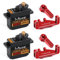 Miuzei 12g Micro Rc Servo Metall Getriebe Digital Servo+Motor Lenkservo für Arduino 1/18 1:16 Auto SCX24 AX24 Car Roboter Boot Flugzeug Mini 5V mit 25cm Servo-Cable Mount Horn Set,Rot 2 Stück