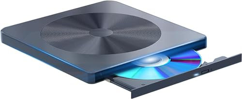 External Blu-ray Drive Player Read/Write Portable Burner, Compatible with USB 3.0 and Type-C DVD DVD BD, Compatible with Win7-11/Mac OS Comes with One Year Warranty