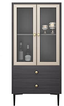MOOWI Vinoteca Gabinete de Vino for Sala de Estar, cajón de Vidrio Simple, Bar, aparador, Estante de Almacenamiento de Vino pequeño de Lujo con cajones para almacenar Vino (Size : L)
