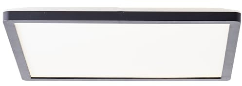 Lightbox Basic LED Aufbaupaneel | 30 x 30 cm | Wand- & Deckenpanel mit schwarzem Rahmen & neutralweißer Lichtfarbe (4000 K) | 18 W | 2400 lm | für jeden Raum | aus Kunststoff in Schwarz/Weiß