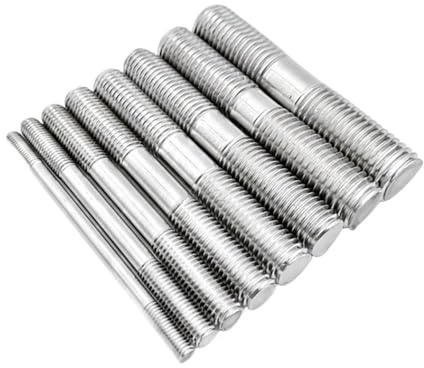 M6 M8 M10 M12 Doppelendgewindestange 316 Edelstahl Doppelkopf-Gewindestange Kopflose Stehbolzen Schraube Zahnstange (Size : 80mm, Color : M10(2pcs))