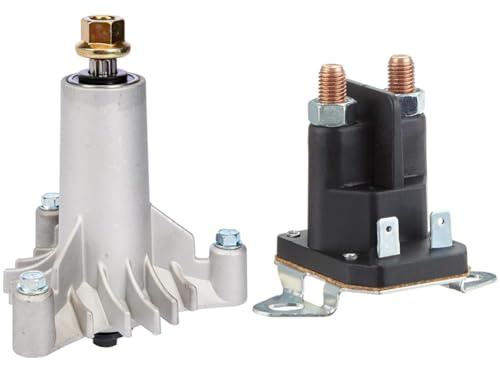 GREENSTAR - Palier de Lame pour Tondeuse Husqvarna, AYP, ROPER, SEARS à Ejection Arrière ou Latérale & 4621 Relais de démarreur pour Castelgarden TC102/TCP122