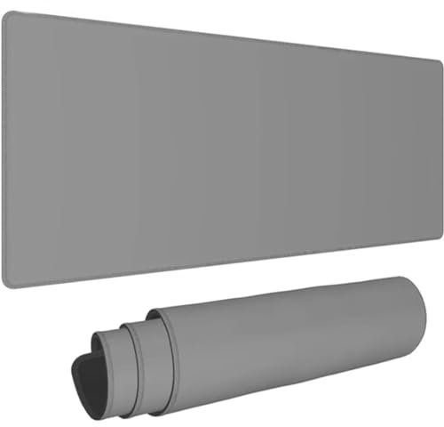 Gaming Mauspad XXL Grau Mousepad Groß 1000x500x2mm Verlängertes Großes Schreibtischauflage mit rutschfeste Basis und genähte Kante für PC, Laptop