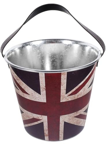 PHENOFICE Seau à Glace Vintage en Fer Accessoire De Bar à Cocktails en Métal Petit Seau à Fleurs Récipient à Glace pour Fêtes