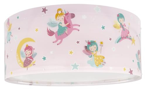 Dalber Lampe kinderzimmer, Deckenleuchte Kinder, Deckenlampe kinderzimmer, Deckenleuchte für Kinder Fairy Dreams Rosa Feen