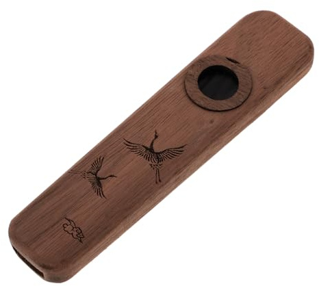Schwarznuss Holz Kazoo, Tragbares Aufführungsinstrument für Musiker | Einfach zu Spielen, Kompakte Bauform, für Anfänger und Bühnenauftritte