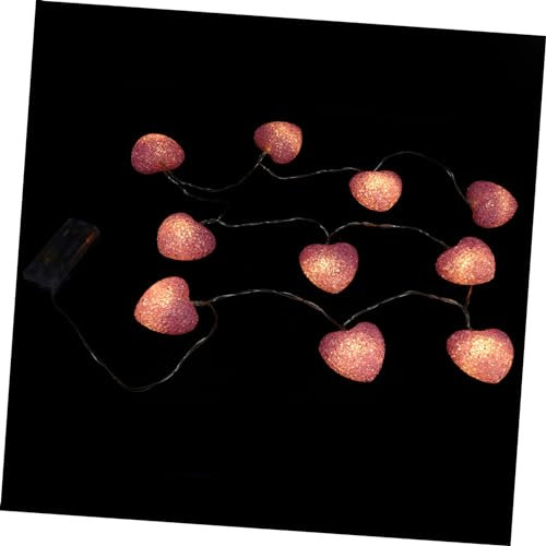 MOLUCKFU 1stück Valentinstag Herz Lichterkette Mit -lichtern Für Romantische Hochzeiten Und Partys Batteriebetrieben Dekorative Herzform Langlebig Und Installieren