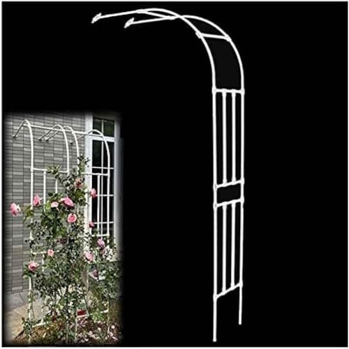 Arche de jardin en métal avec support pour plantes grimpantes pour rosiers grimpants, vignes, facile à assembler, treillage mural, arche, noir, 180 x 240 cm