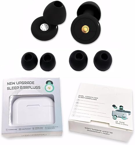 XFSRG 3 Pares Tapones Oídos Silicona Reutilizables Núcleo Doble Reducción Ruido Aislamiento Acústico Dormir Estudiar Trabajar