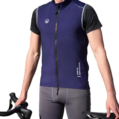 IMPALAPRO Chaleco Cortavientos Ciclismo Hombre y Mujer Ultraligero, Transpirable y Resistente - Protección Contra el Viento y la Lluvia