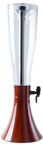 Dispensador de Torre de Cerveza de Grano de Madera,Dispensador de Cerveza de 135 Oz, Carámbanos de Acero Inoxidable, Velocidad de Refrigeración Rápida, Desmontable en Toda la Máquina, Imprescindible p