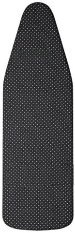 Yizunnu Ironing Board Cover 140x50cm,Ironing Board Thick Padding,Drawstring Tightening,Adjustable Fastener,Easy Fit and Scorch Resistant Printed(Black Dot)