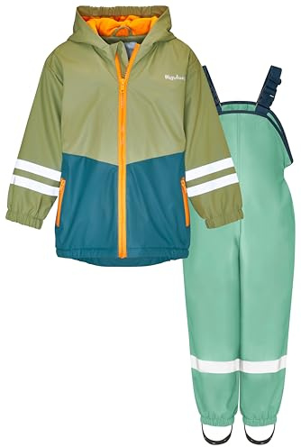 Playshoes unisex barn regnset (2-pack), Grön-grön, 86