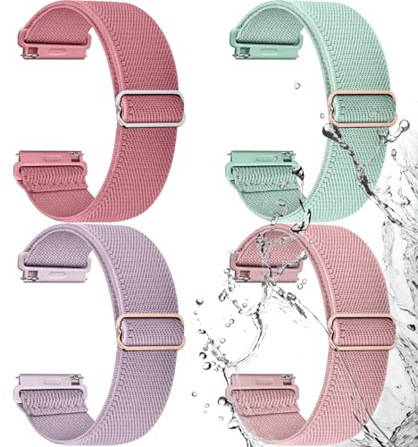 Fullmosa Wasserabweisend Nylon Armband 22mm kompatibel mit Garmin Venu 3 2/Vivoactive 4 45mm/Forerunner 255 265, Sport Uhrenarmbänder für Samsung Galaxy Watch 3 45mm/Gear S3 Frontier Damen Herren