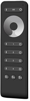 L4-M 0-10V LED-Dimmer 2,4G Touch-Fernbedienung 4-Kanal-Signalausgangsdimmer, geeignet for einfarbige LED-Lichtleisten(RS6 Remote Only)