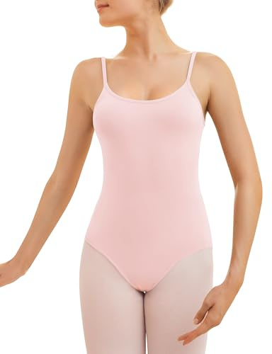 Stelle Womens Ballet Leotard Pink Cute Sleeveless Ballerina Adult Gymnastics Dance Leotards(Ballet Pink,XS)
