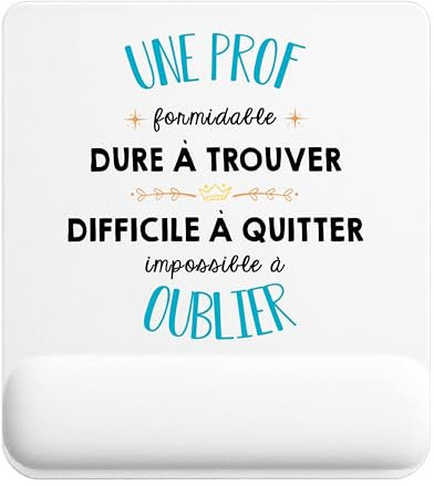 Planetee Tapis de Souris Une Prof Impossible à Oublier | Accessoire Bureau Ergonomique - Idéal pour Anniversaire, Collègue, Secret Santa Noël, Fête des Pères et Fête des Mères