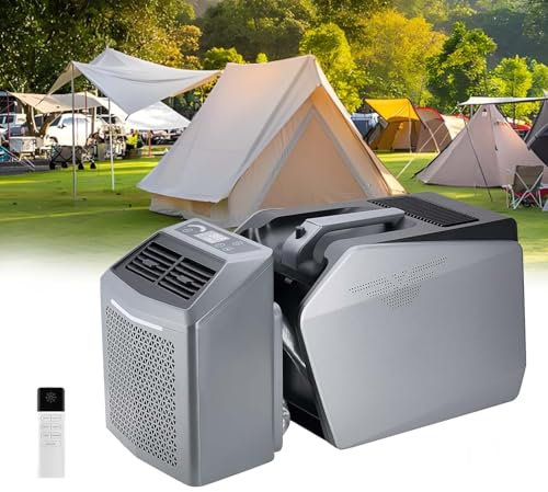 aromaoveite Climatiseur Split | Climatiseur Portatif 4 en 1, Compresseur De Haute Qualité, Livré avec Télécommande, Ultra Silencieux, pour Pièces Jusqu'À 110 Pieds Carrés, Camping, Camping-Car