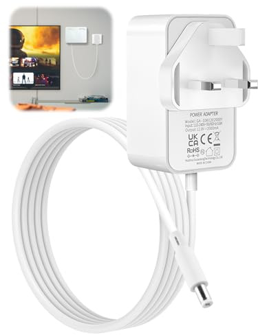 12V 2A Power Supply Adapter Compatible with BT-Openreach ONT-Openreach ONT EchoLife HG612 Fibre-Optic Modem Alexa Echo Dot 4.9Ft Power Cable for ONT ECI Modem LED Strip Lights Router Laptop （White）