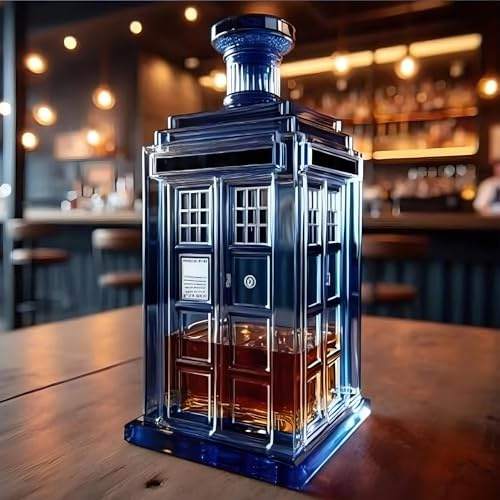 300 Ml Whiskyflaska I Konststaty, 3D-glasflaska I Form Av en Lastbil Med Kork, Kreativ Nyhet Whiskyvinflaska, Handblåsta Tomma Vinflaskor Med Biltema 7