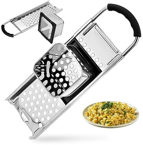 Spaetzle Maker Stainless Steel Ergonomic Handle Washable Anti Rust Pasta Maker German Egg Noodle Tool - Spaetzle