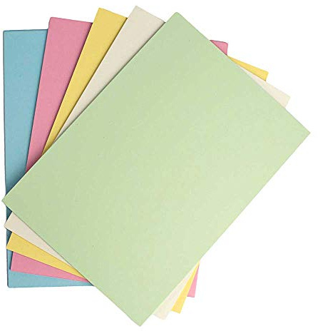 House of Card & Paper A4 160 gsm kort - blandade pastellfärger (förpackning med 25 ark)
