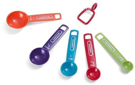Farberware Professional Plastic Measuring Spoons, Set of 5, Colors may vary