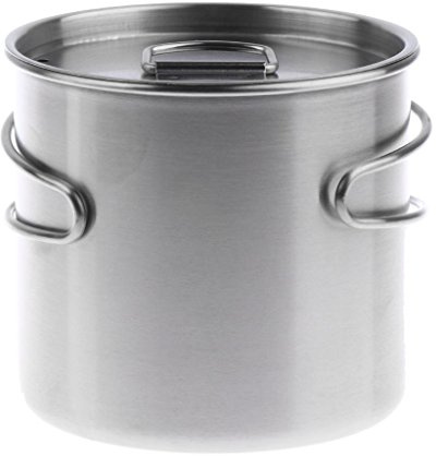 SGerste Tragbarer 500 ml Edelstahl-Topf mit klappbarem Griff für Outdoor, Wohnmobil, Camping, Wandern, Rucksackreisen
